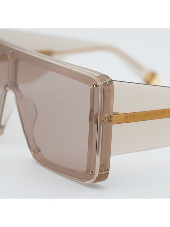 Stella McCartney SC40083I 45E Sunglasses Shiny Brown Shield Frame, Brown Lenses main image 4